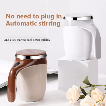 Revolutionary Rechargeable Automatic Stirring Cup - Effortless Mixing for Coffee, Tea, and More!