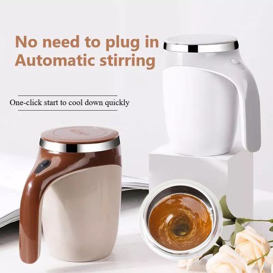 Revolutionary Rechargeable Automatic Stirring Cup - Effortless Mixing for Coffee, Tea, and More!
